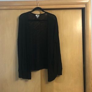 Black knit sweater cardigan